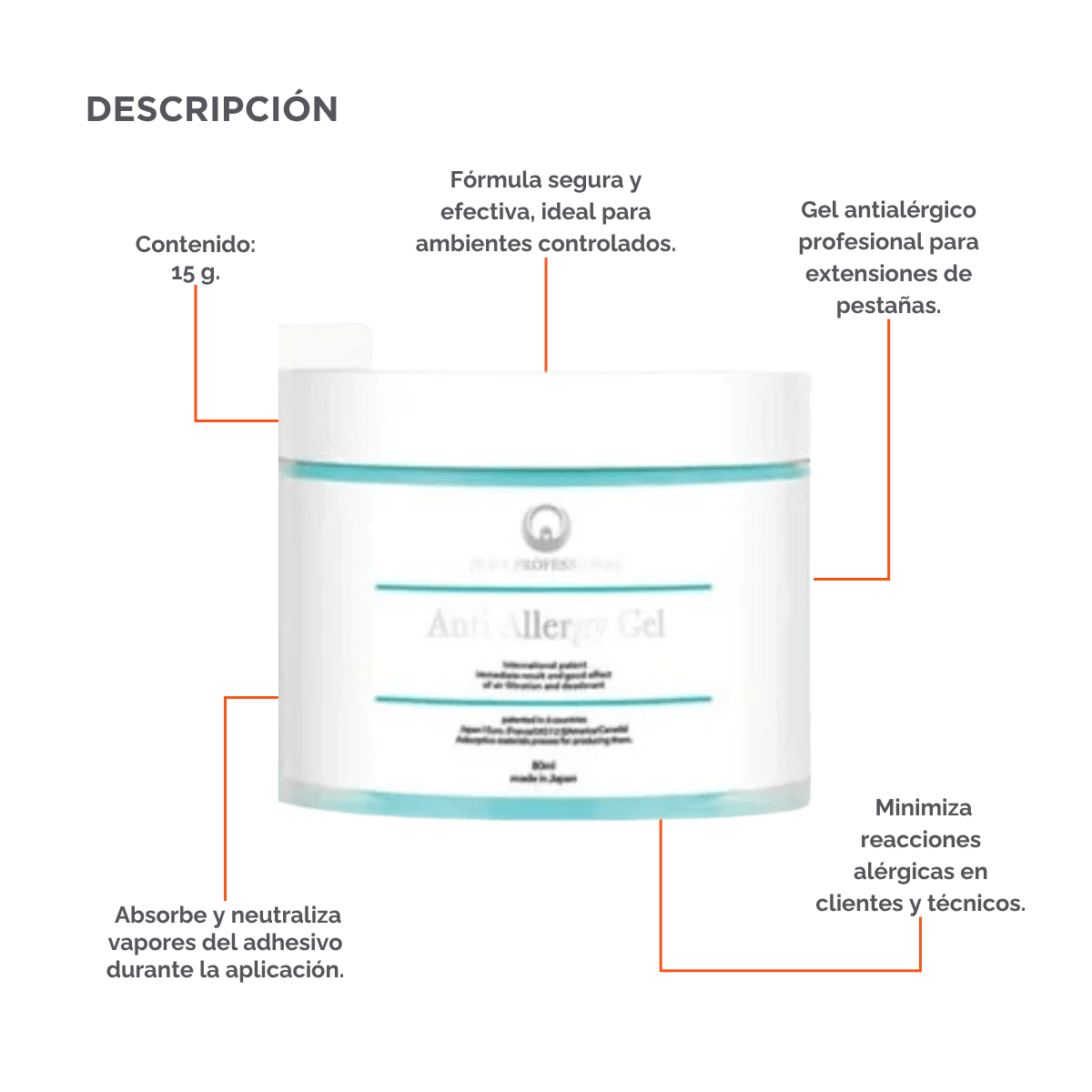 DLUX Anti Allergy Gel - Neutralizador de Vapores y Eliminador de Olores - Dlux Professional ®