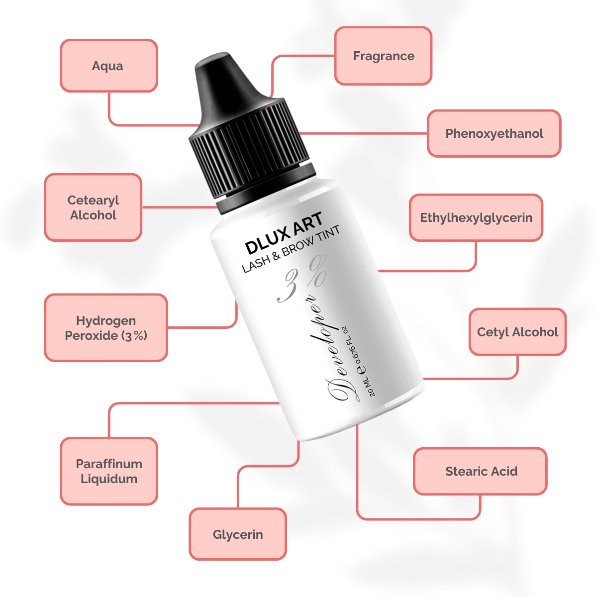 DLUX Art Lash & Tinte Developer 3%, Activador de tinte para cejas y pestañas - Dlux Professional ®
