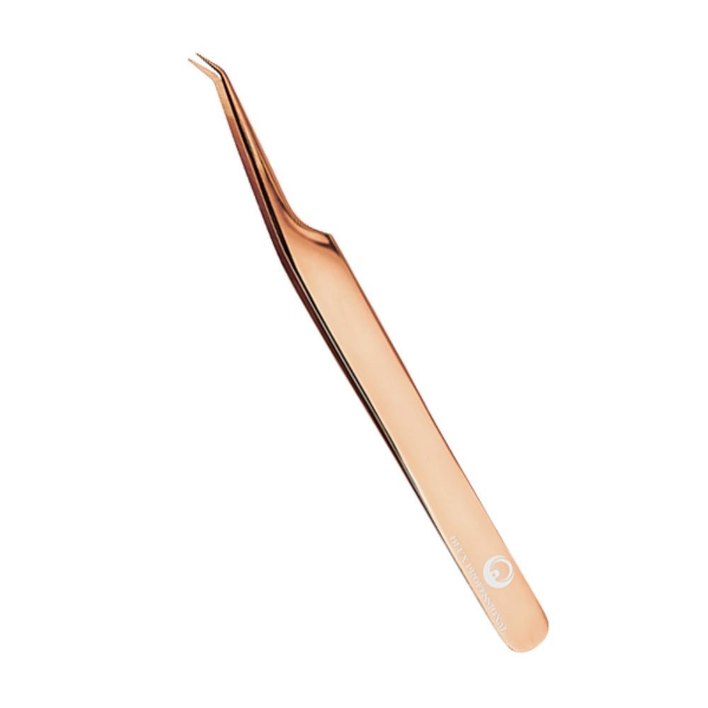 DLUX Pinzas para extensiones de pestañas; DLUX Golden Rose Tweezer - Dlux Professional ®