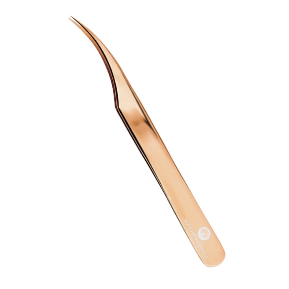 DLUX Pinzas para extensiones de pestañas; DLUX Golden Rose Tweezer - Dlux Professional ®