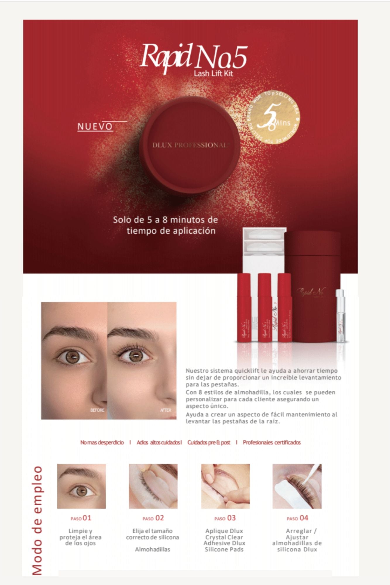 Rapid No 5 Lash Lift Kit - Dlux Professional ®