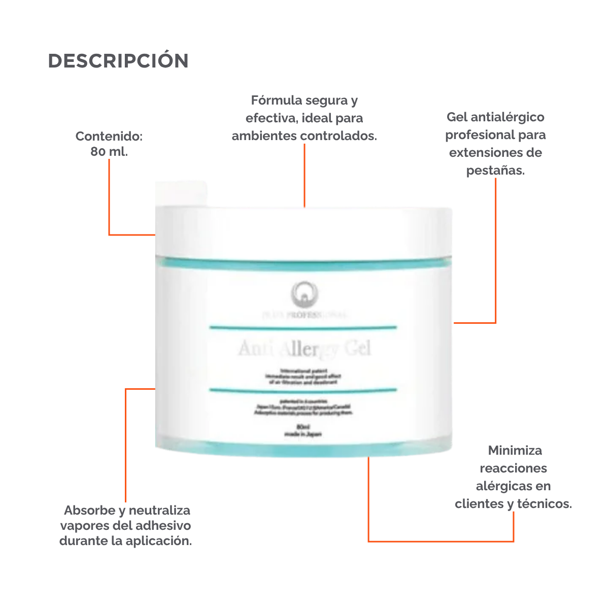 DLUX Anti Allergy Gel - Neutralizador de Vapores y Eliminador de Olores - Dlux Professional ®