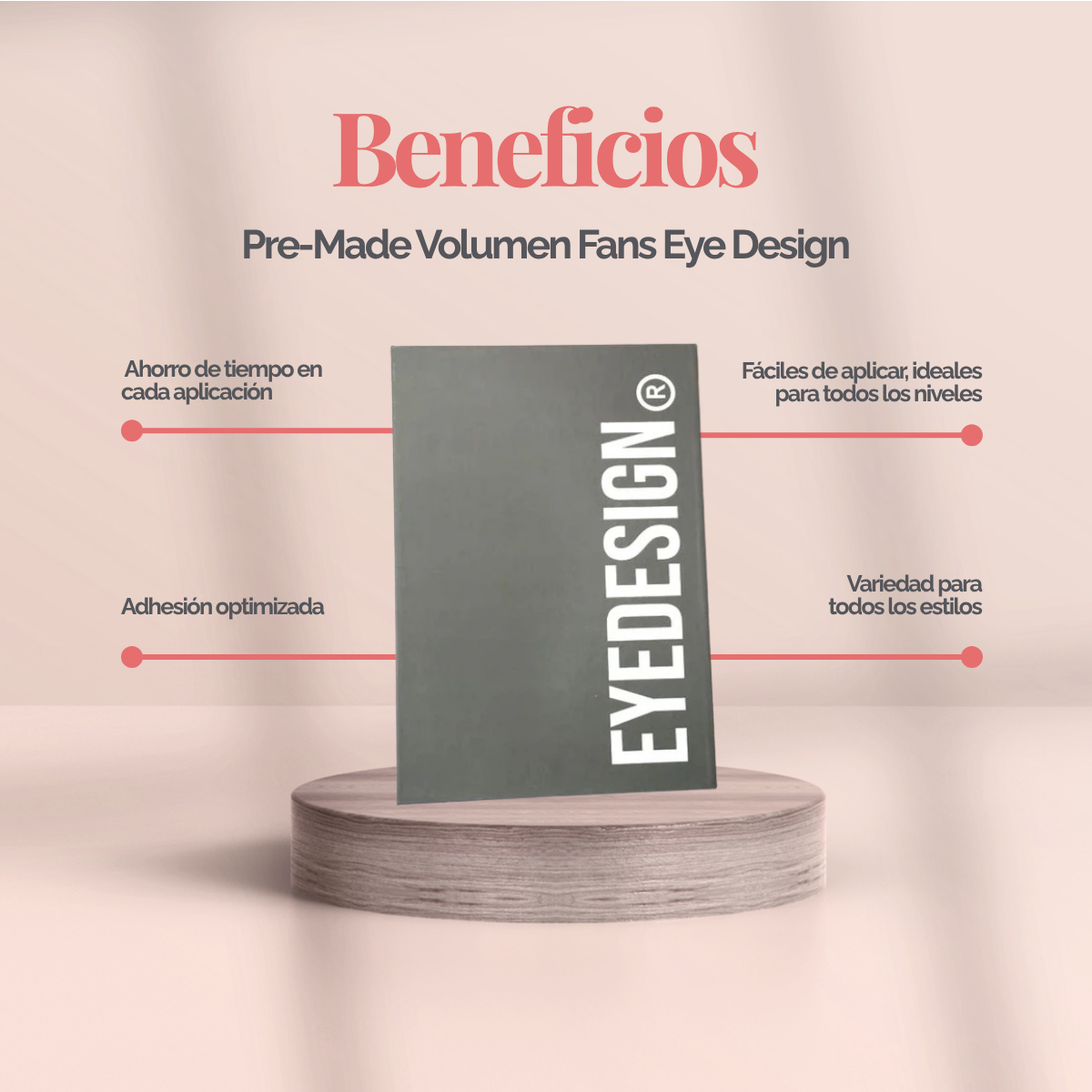Extensiones de Pestañas Abanicos pre-armados para volumen Eye Design