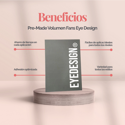 Extensiones de Pestañas Abanicos pre-armados para volumen Eye Design