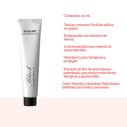 DLUX ART Lash & Brow Tint Brown - Tinte para cejas