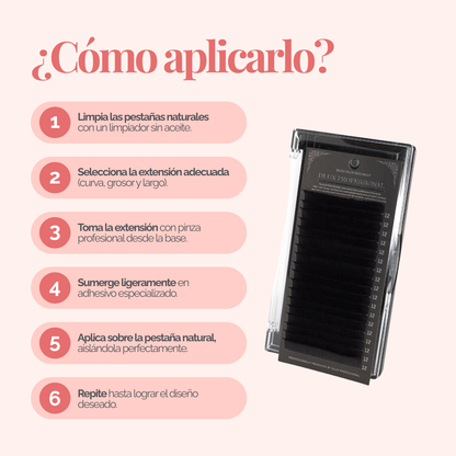 Supreme Mink Lash DLUX Professional extensiones de pestañas mink sintético premium 18 líneas