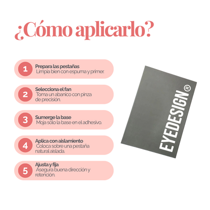 Extensiones de Pestañas Abanicos pre-armados para volumen Eye Design