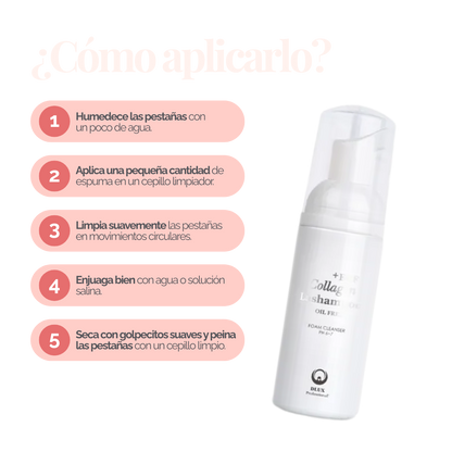 EGF Collagen Lashampoo Cleanser espuma limpiadora profesional para extensiones de pestañas 50ml