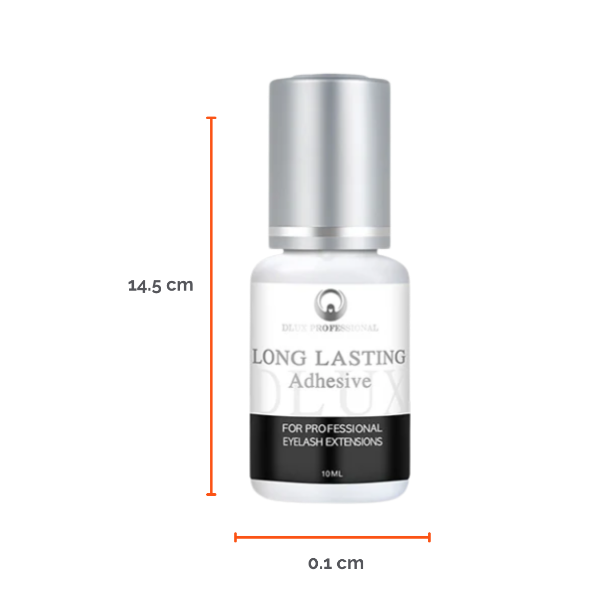 Long Lasting DLUX Professional en presentación Classic Line con secado rápido 1‑3 s y retención de 6‑7 semanas, color negro, mostrando frasco de 5 ml.