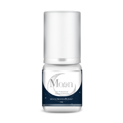 Botella de Moon Adhesive DLUX Universe de 3 ml / 5 ml, adhesivo negro de alta gama para extensiones de pestañas, envase profesional con gotero
