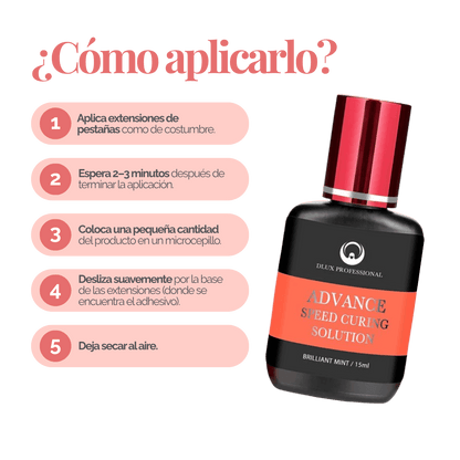 Advance Speed Curing Solution, acelerador para curado de adhesivo - Dlux Professional ®