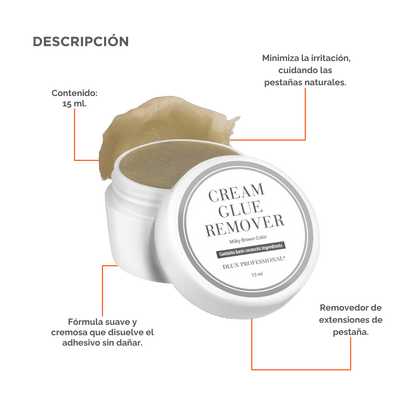 Removedor en crema de extensiones de pestañas - Dlux Professional ®